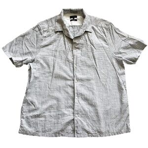 TED BAKER MMA-SEAMUS LINEN BLEND SHORT SLEEVE BUTTON DOWN SHIRT SIZE 7/3XL